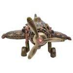 Steampunk Tarzı Dekoratif Uçak Heykeli