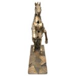 Veronese Işıklı At Biblosu – Şahlanan Bronz Figür
