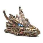Veronese Steampunk Ejderha Kutu 23 cm Bronz Efekt