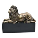 Aslan Heykeli – 22 cm Bronz Renkli Güç ve Asalet Simgesi