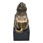 Aslan Heykeli – 22 cm Bronz Renkli Güç ve Asalet Simgesi