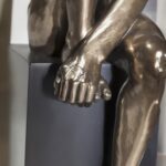 Kanatlı Melek Heykeli Büyük Boy 61 cm Bronz Efektli