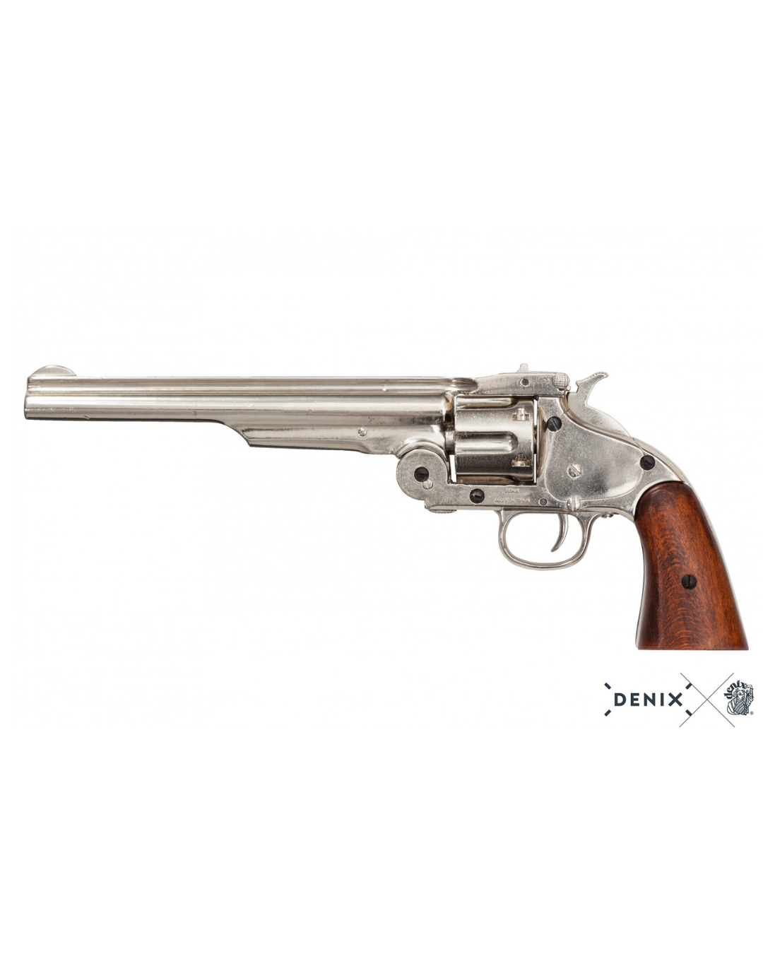 Denix,Schofield revolver,Cal.45,replika tabanca,1875 revolver,Smith & Wesson replika,metal tabanca,ahşap kabza,western dekor,eski batı koleksiyonu,film prop,revolver replika,Denix koleksiyon